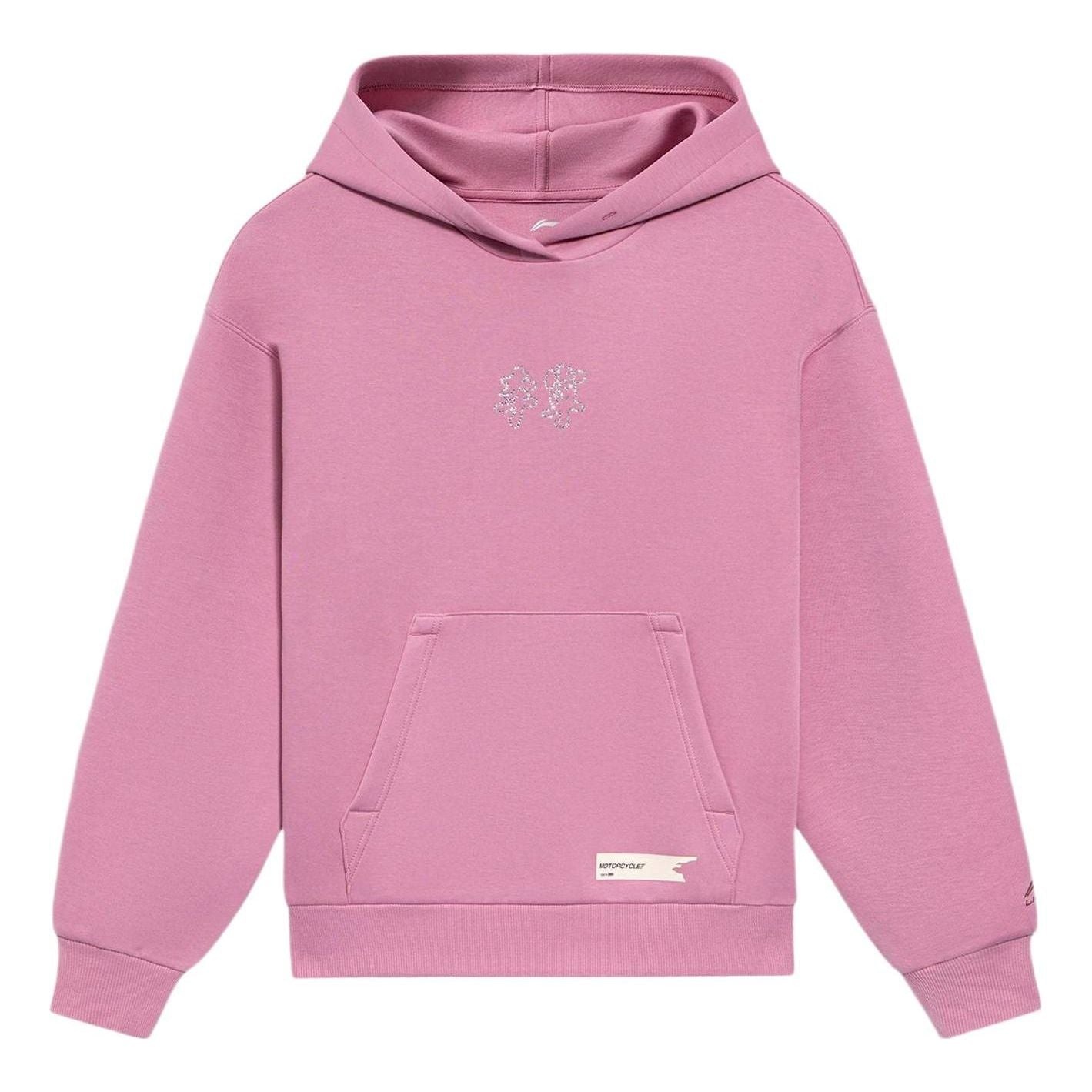 (WMNS) Li-Ning Logo Hoodie 'Pink' AWDS046-7 - 1