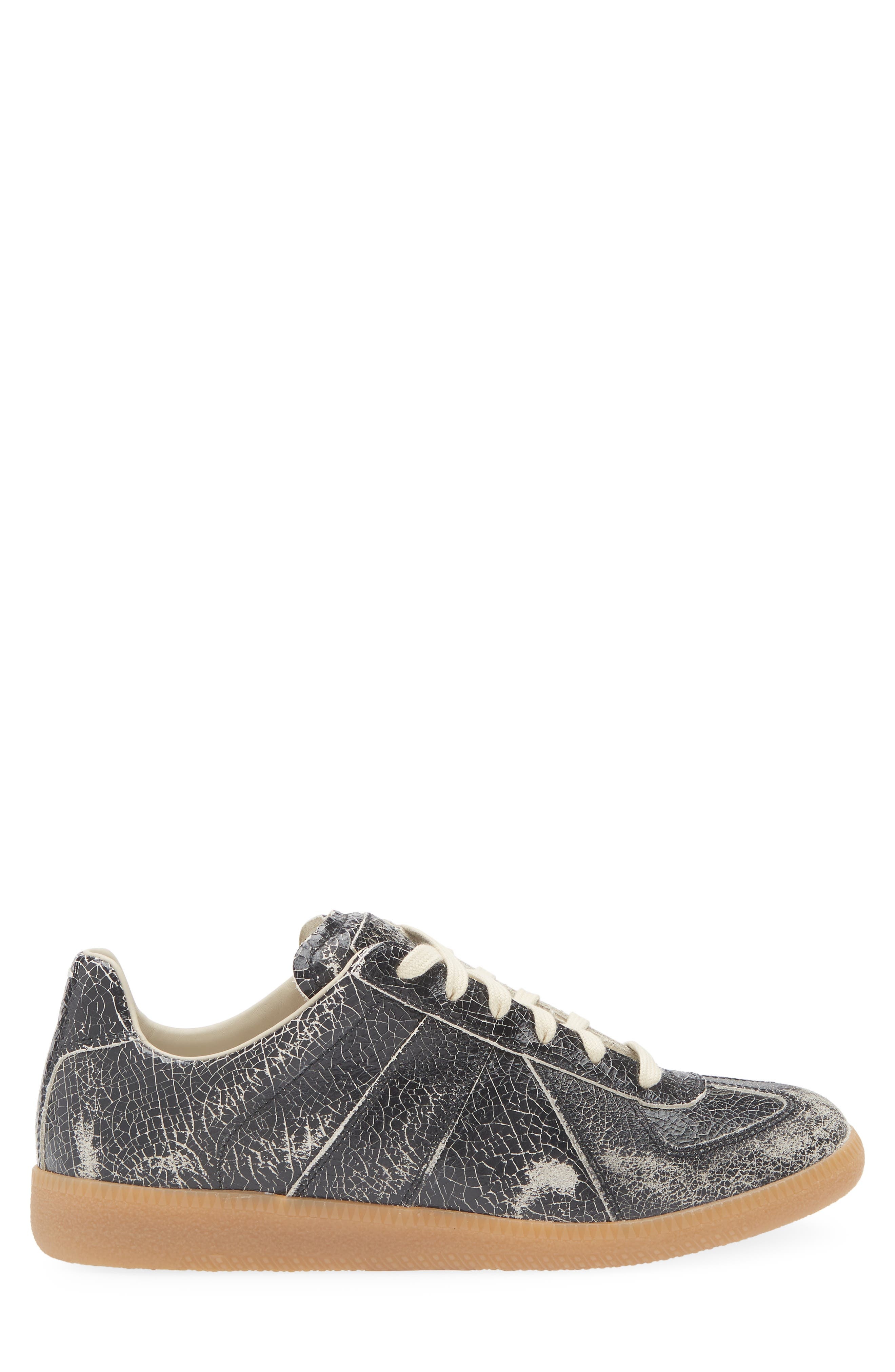 Maison Margiela Replica Low Top Sneaker in Black/White at Nordstrom - 3