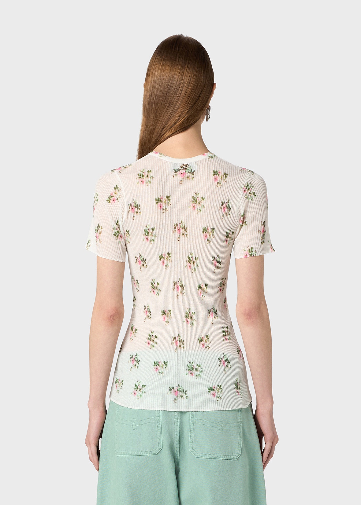 BOUQUET PRINT FOR THE SWEATER WITH FRONT OPENING AND METAL BUTTONS. - 4