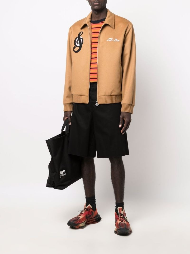 Just Don embroidered-logo zip-up jacket outlook