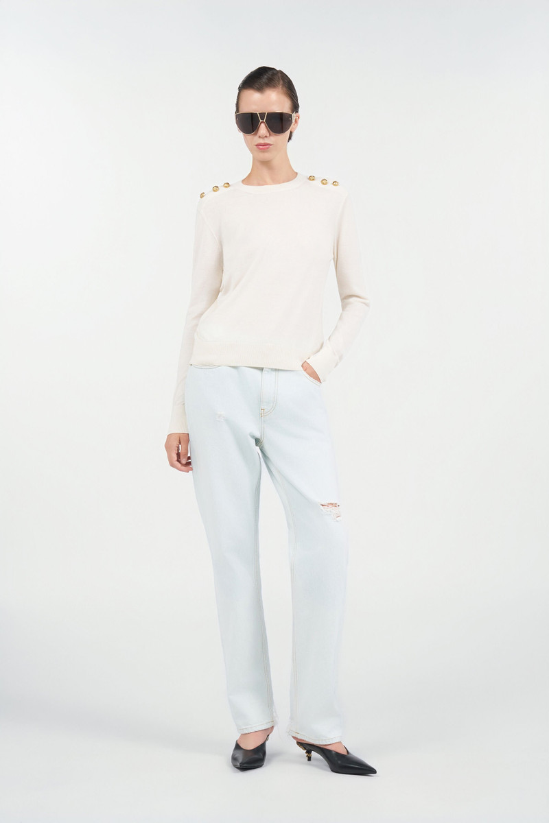 Roberto Cavalli Sweater with gold buttons outlook