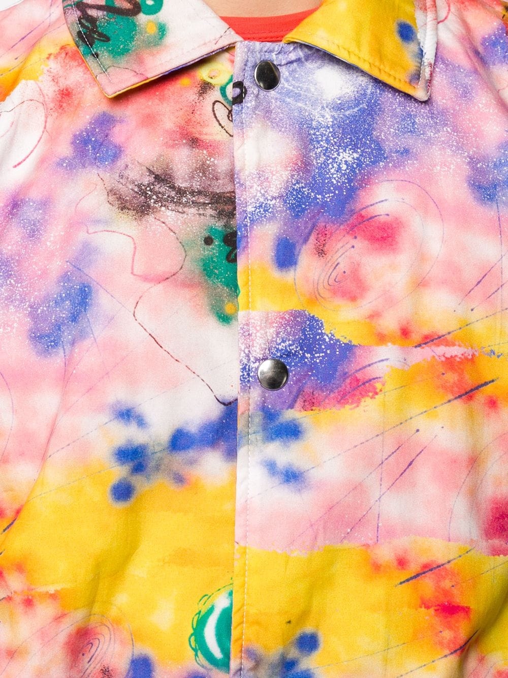 tie-dye graphic print jacket - 5