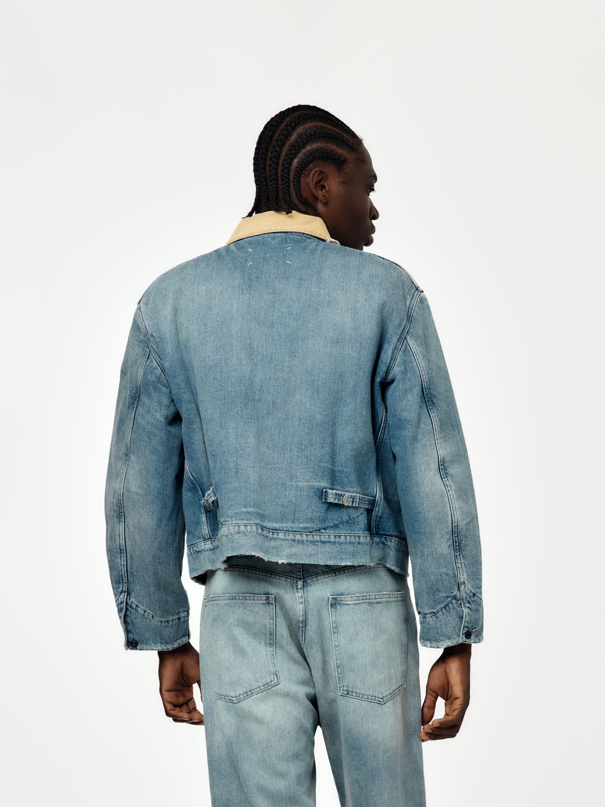 JAPANESE DENIM SPORTS JACKET (LIGHT BLUE) - 4