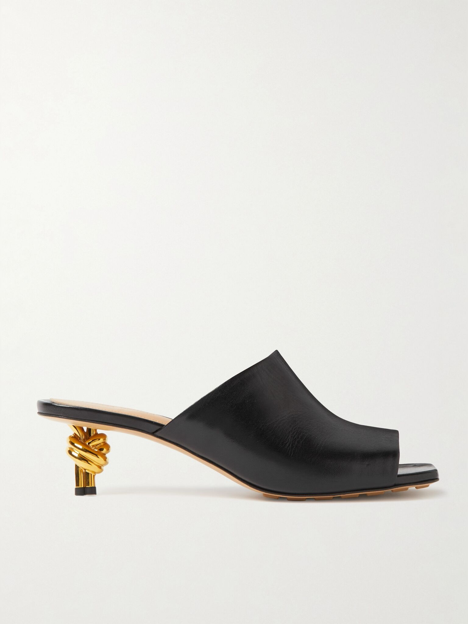 Knot leather mules Black - 1