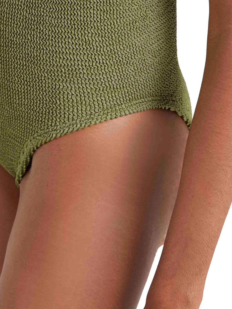 Women's Celine O-Ring One-Piece Swimsuit - Metallic Moss 6