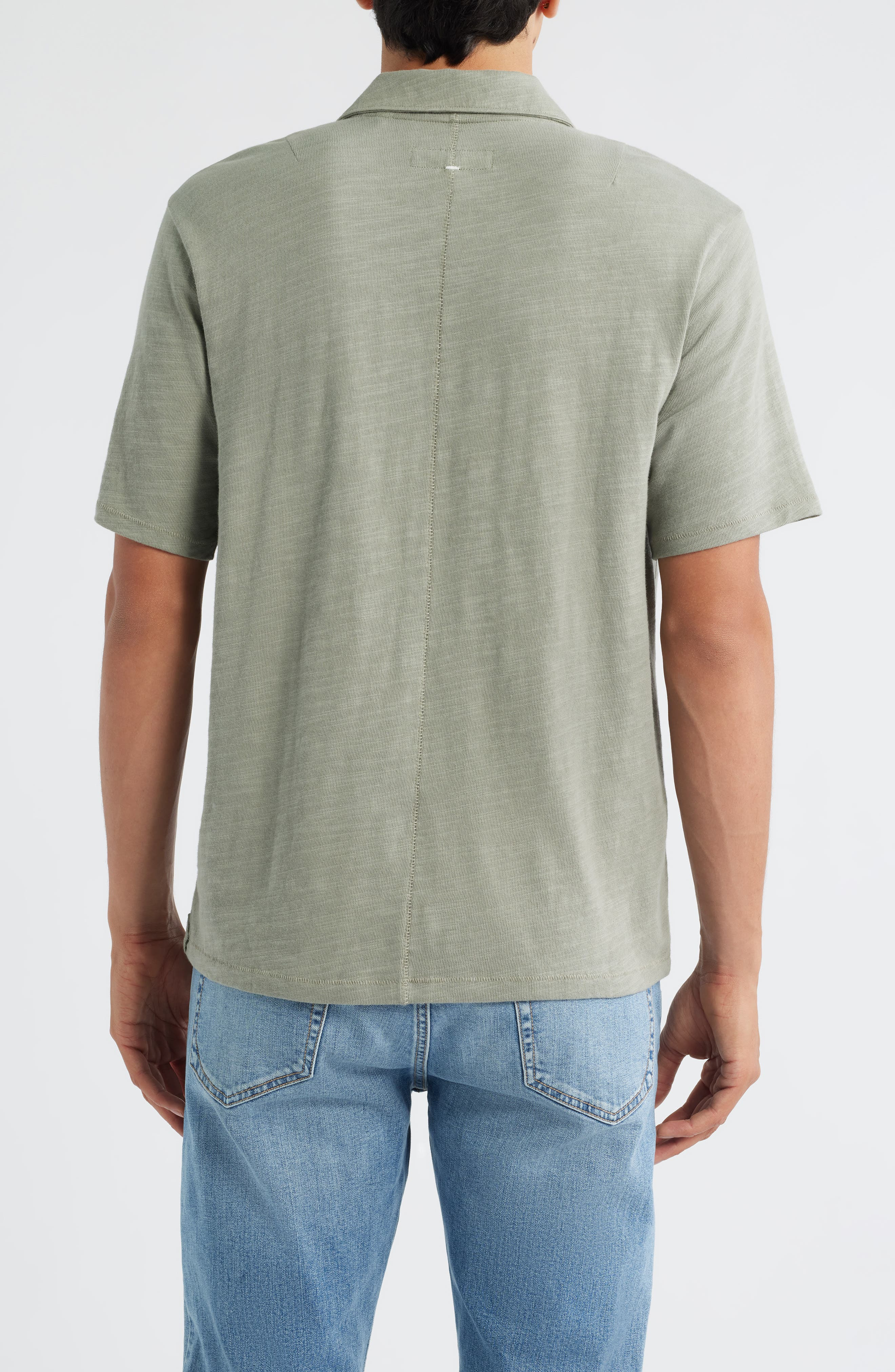 rag & bone Classic Flame Polo in Leaf Grey at Nordstrom - 2