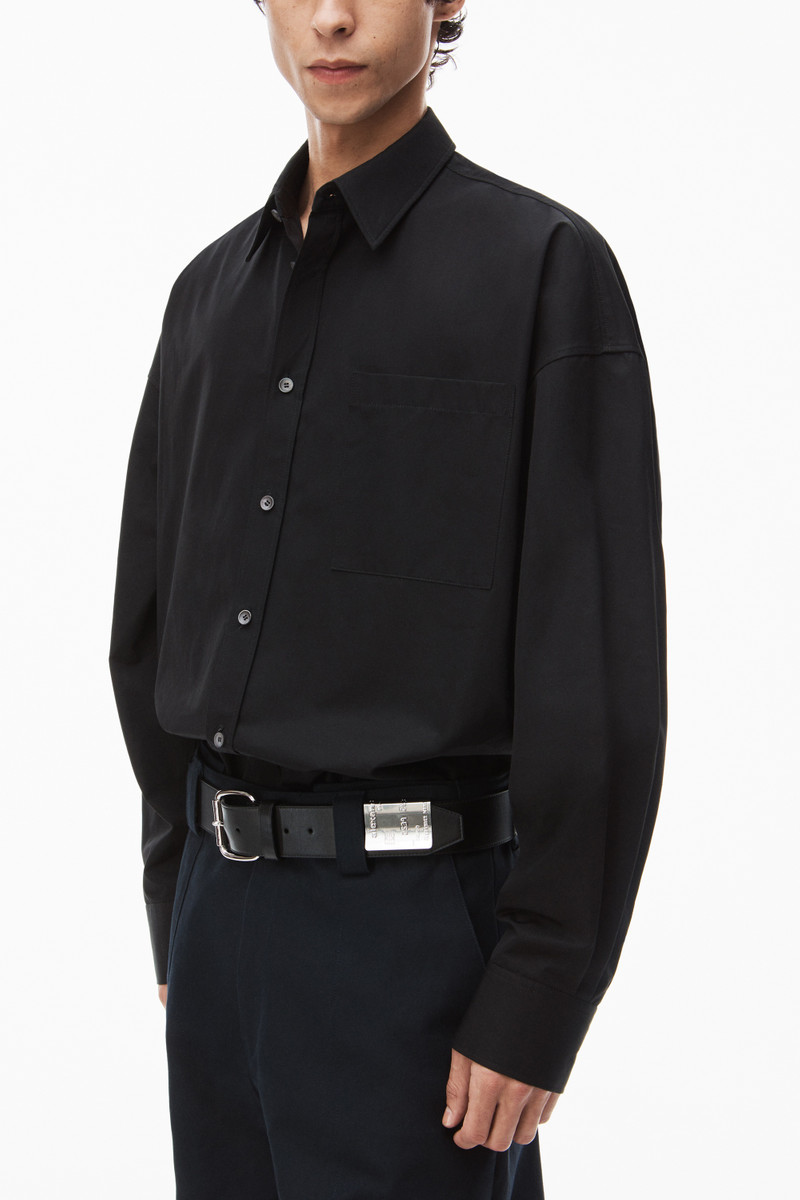 button down logo shirt in cotton 3