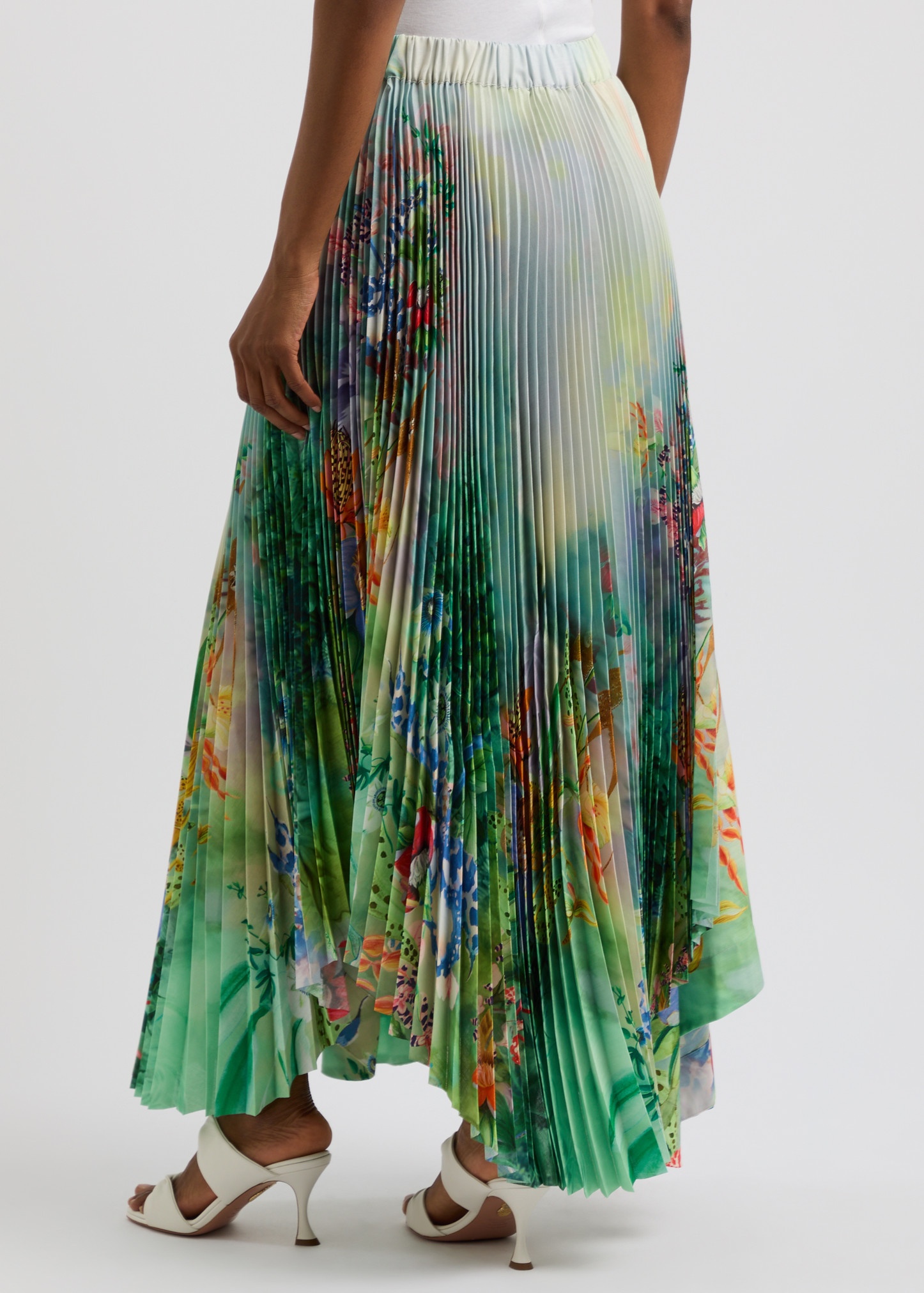 Mirage printed pleated maxi skirt - 3