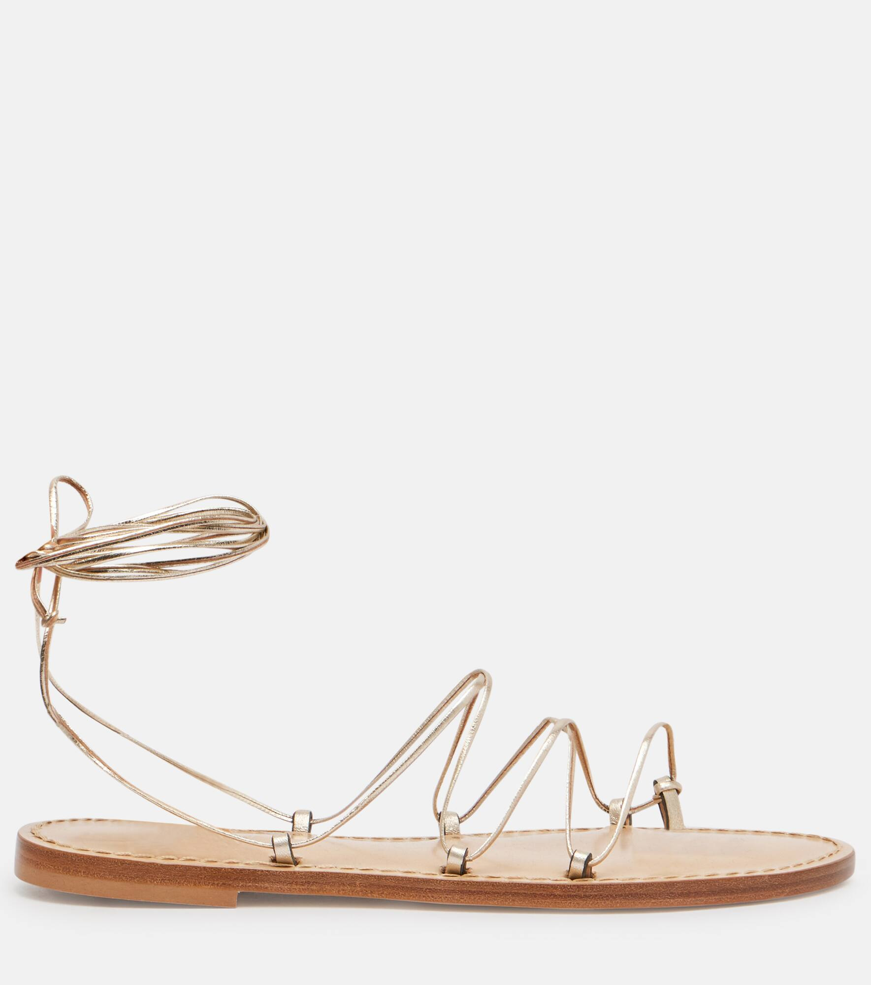 Serengetti metallic leather sandals - 4