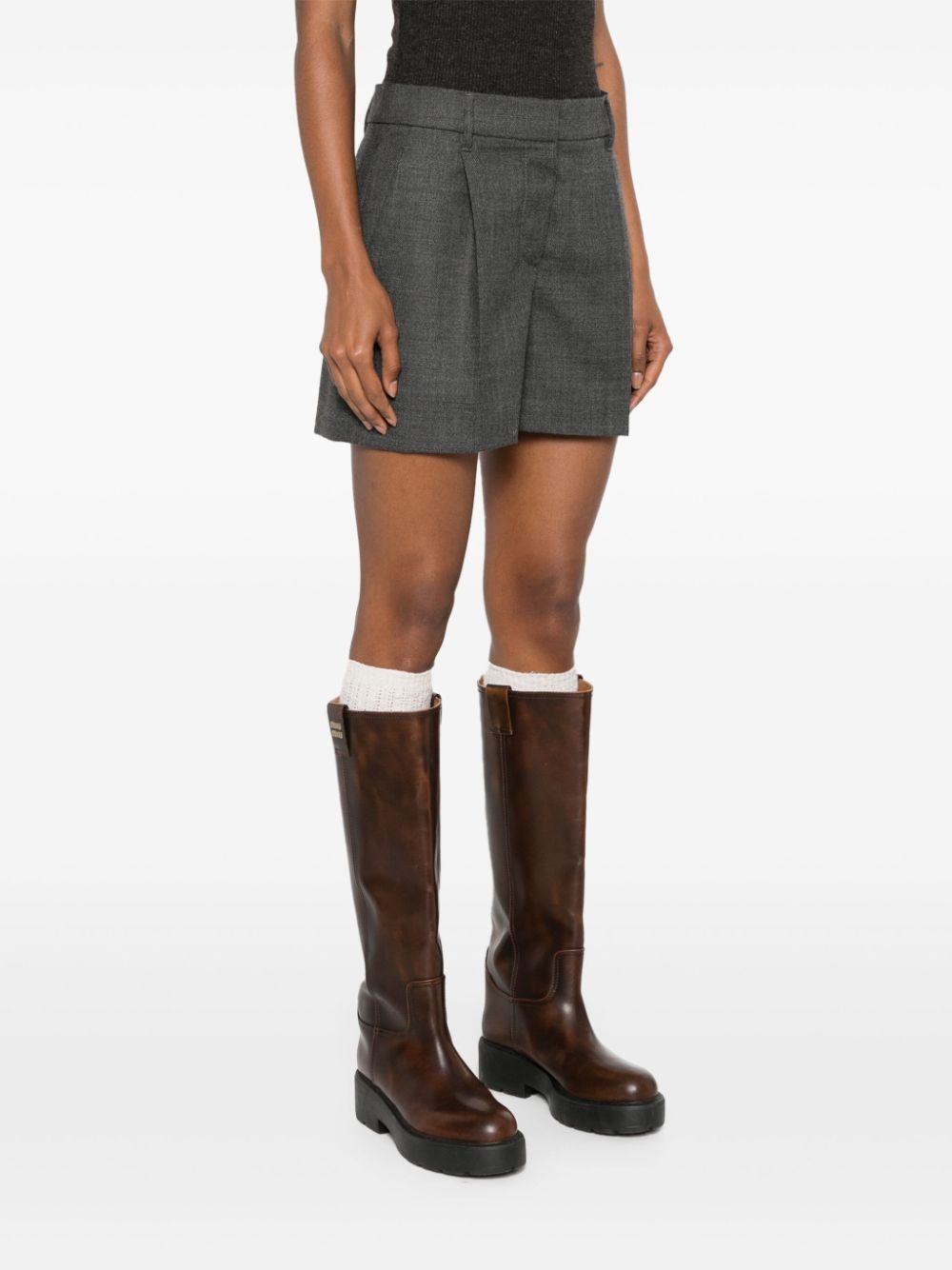 virgin wool tailored shorts - 3