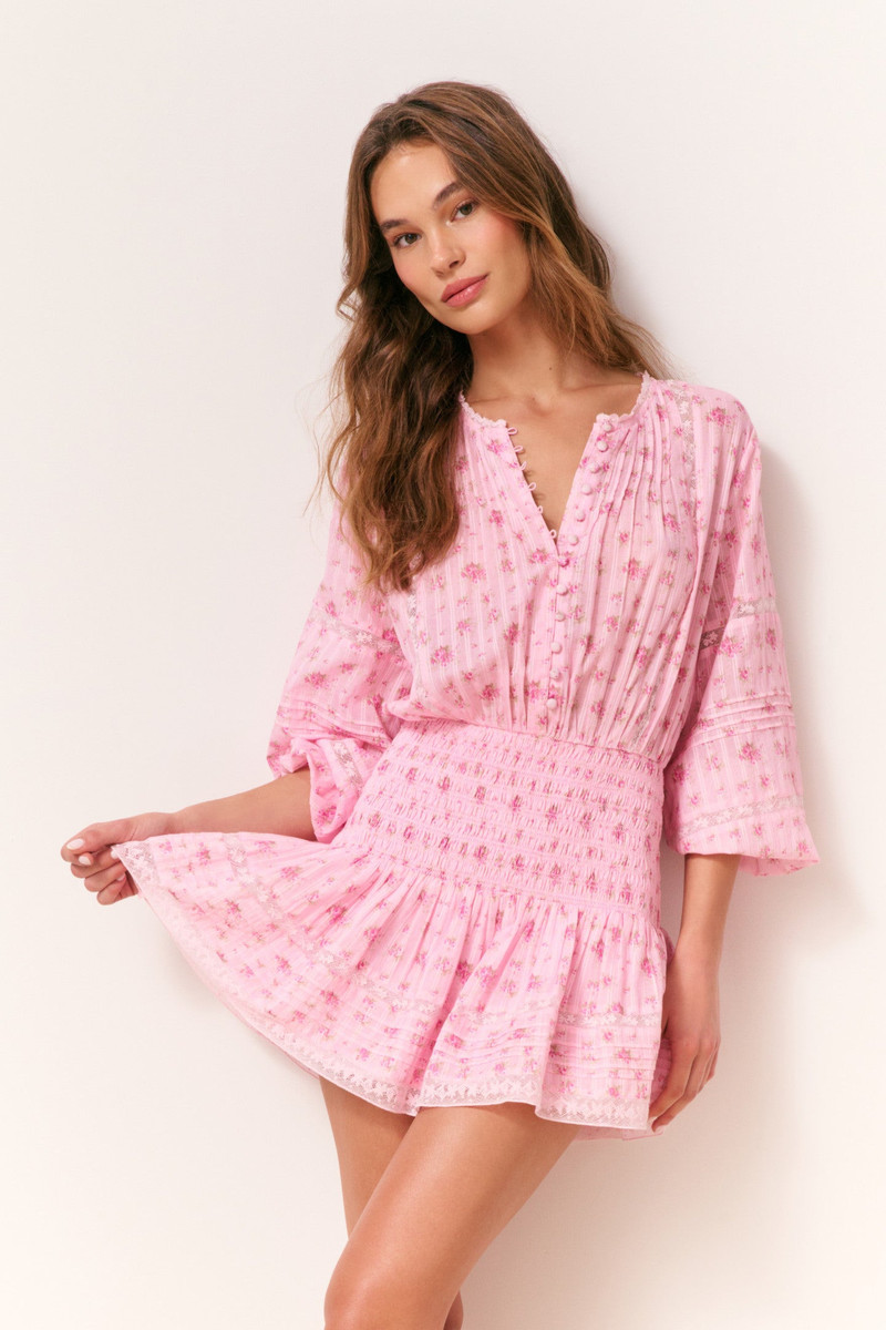 Janis Floral Cotton Voile Mini Dress 3
