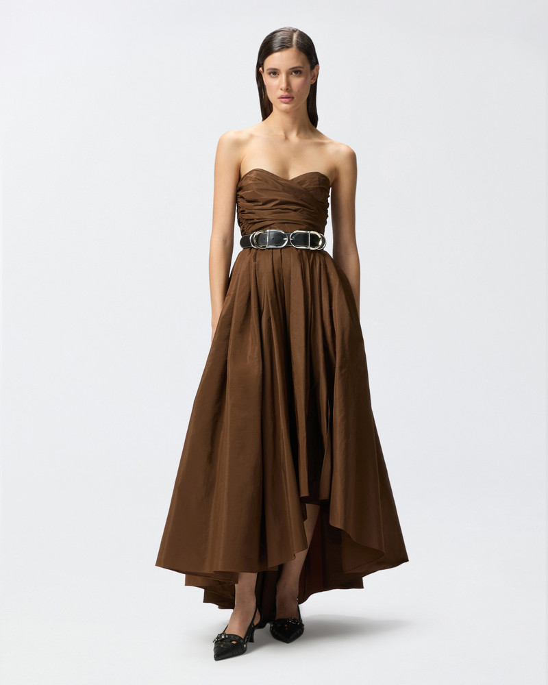 PINKO TAFFETA FORMAL DRESS WITH SWEETHEART NECKLINE outlook