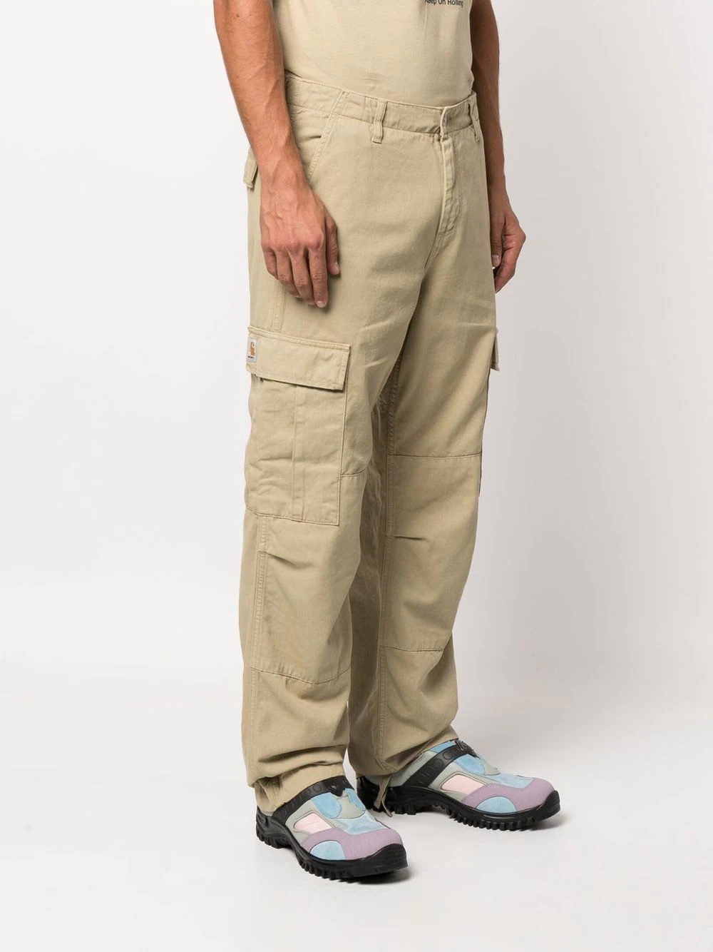 straight-leg cargo trousers - 3