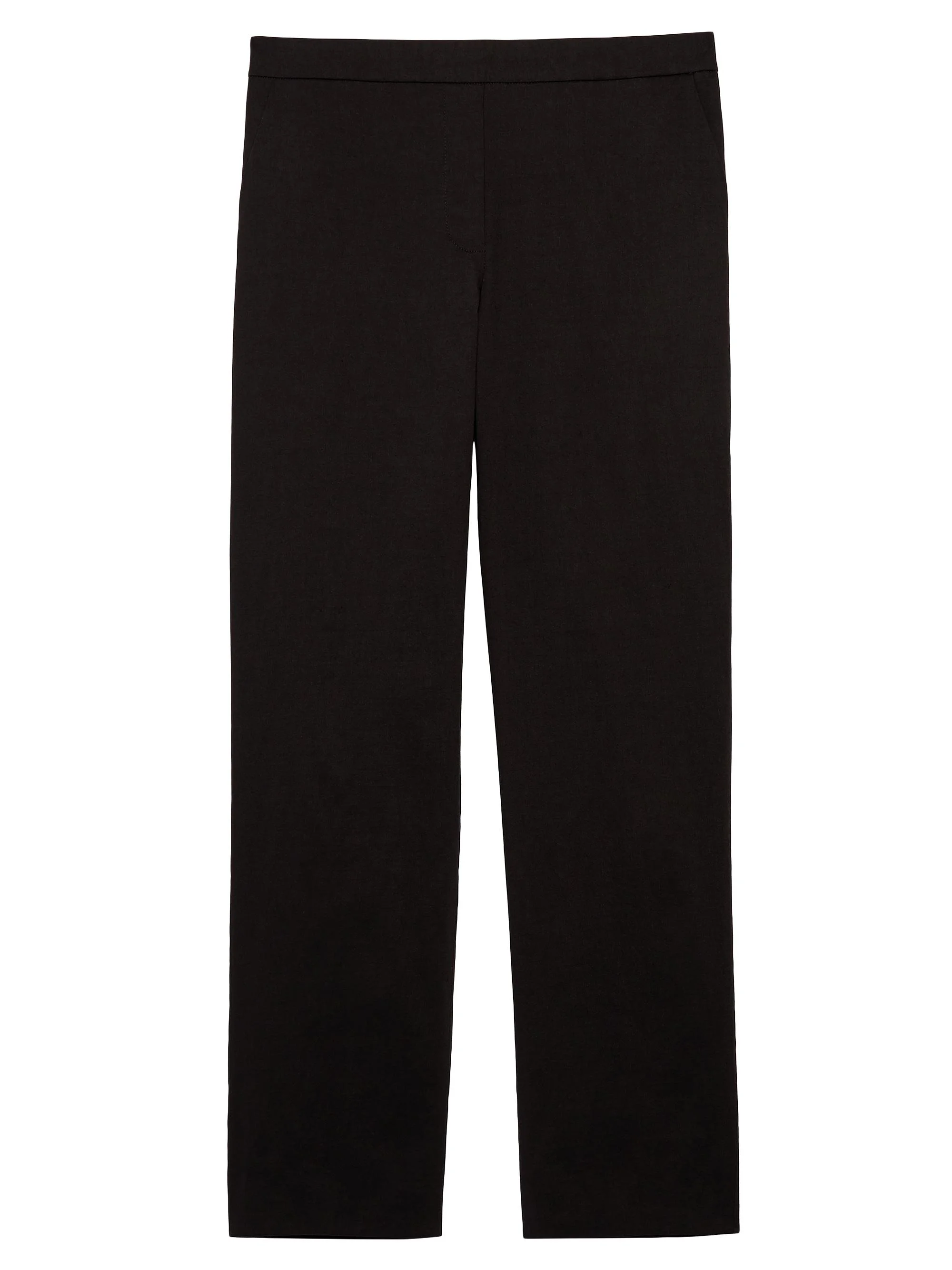 Women's Treeca Linen Pull-On Crop Pants - Black - 1