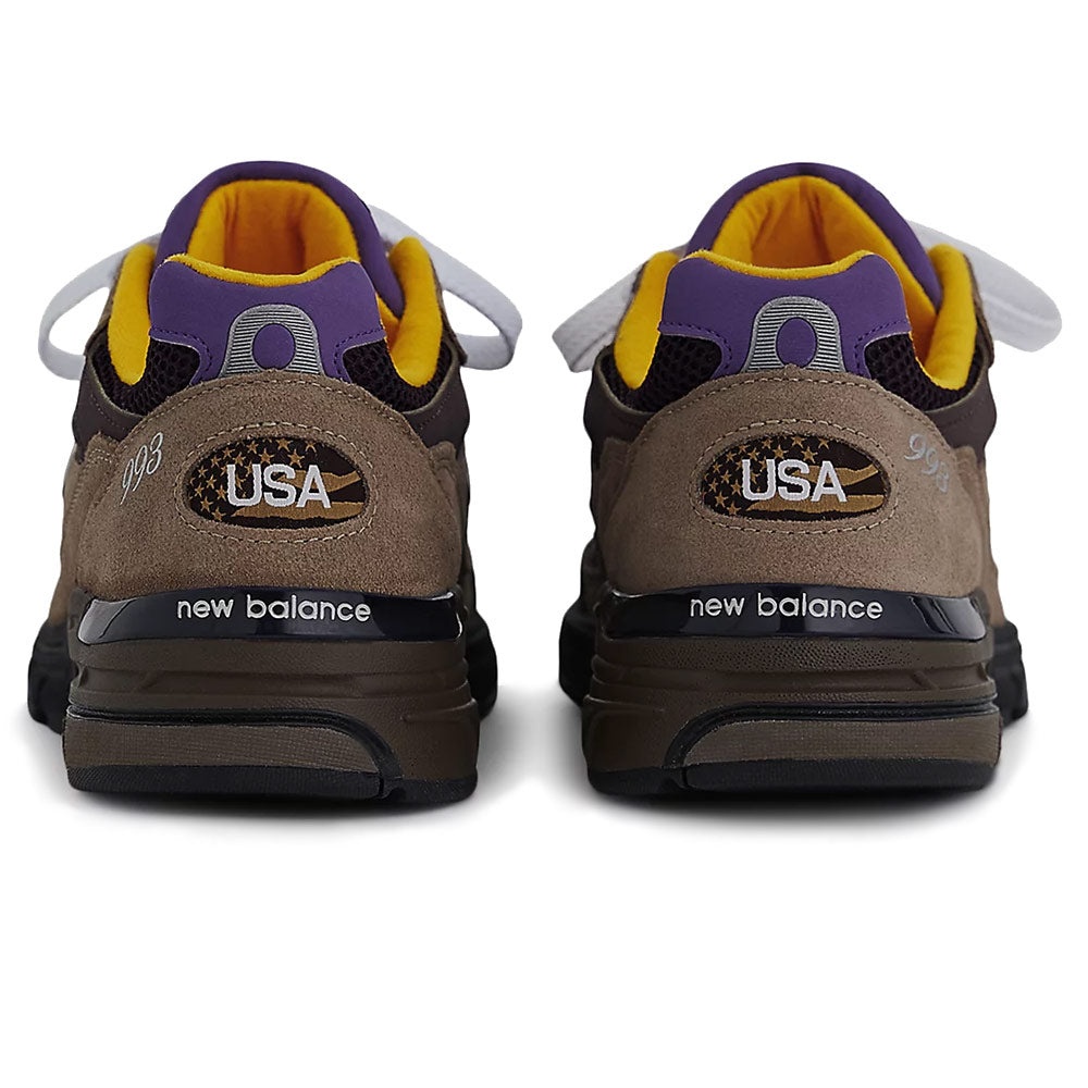 New Balance | Made in USA 993 D Sneakers 'Mushroom / Midnight Violet' - 3