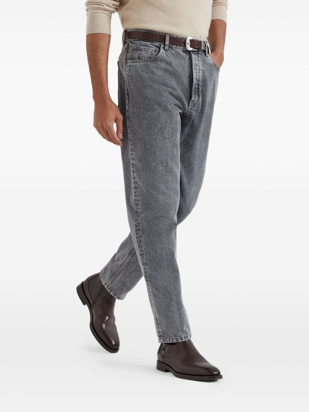 logo-patch jeans - 3