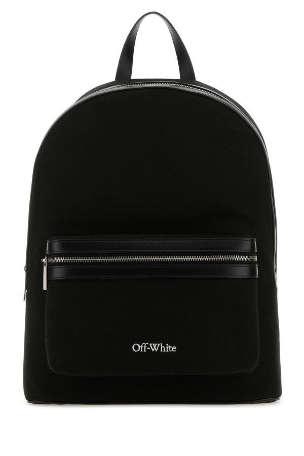 Off White Man Black Canvas Core Backpack - 1