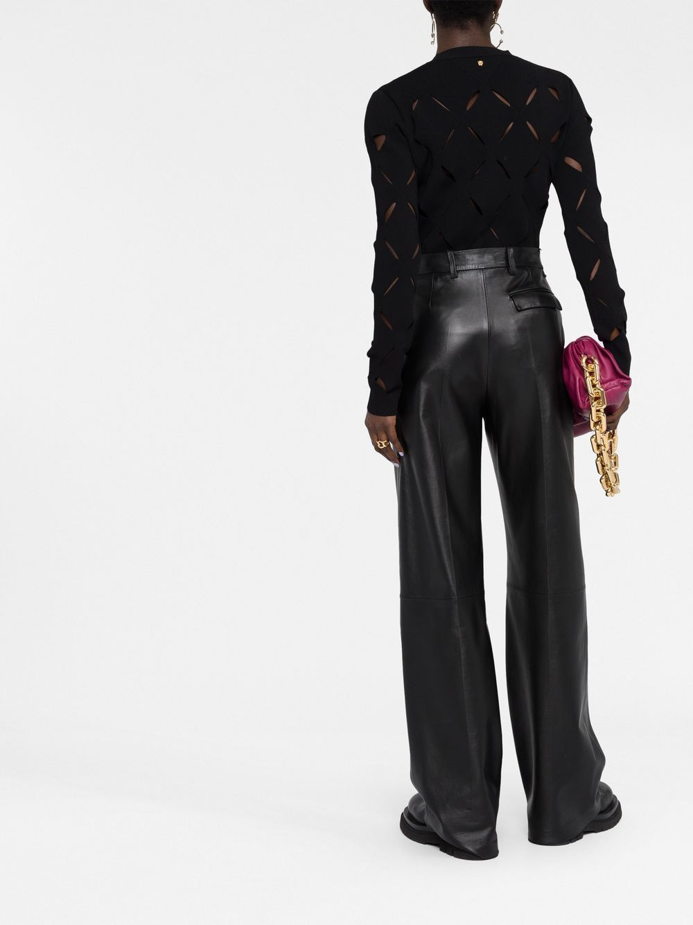 cut-out knitted jumper - 4
