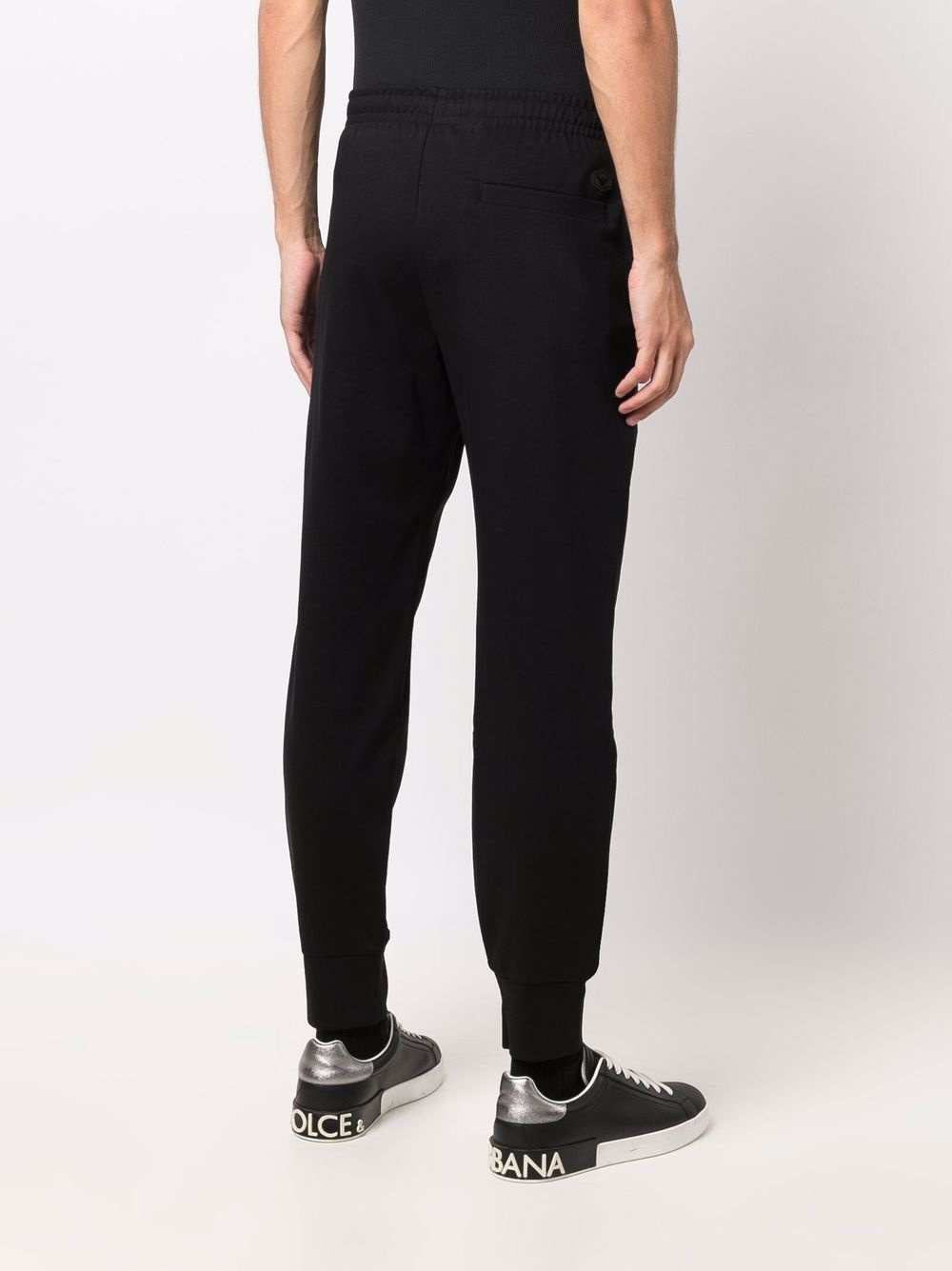 solid-colour slim-fit track pants - 4