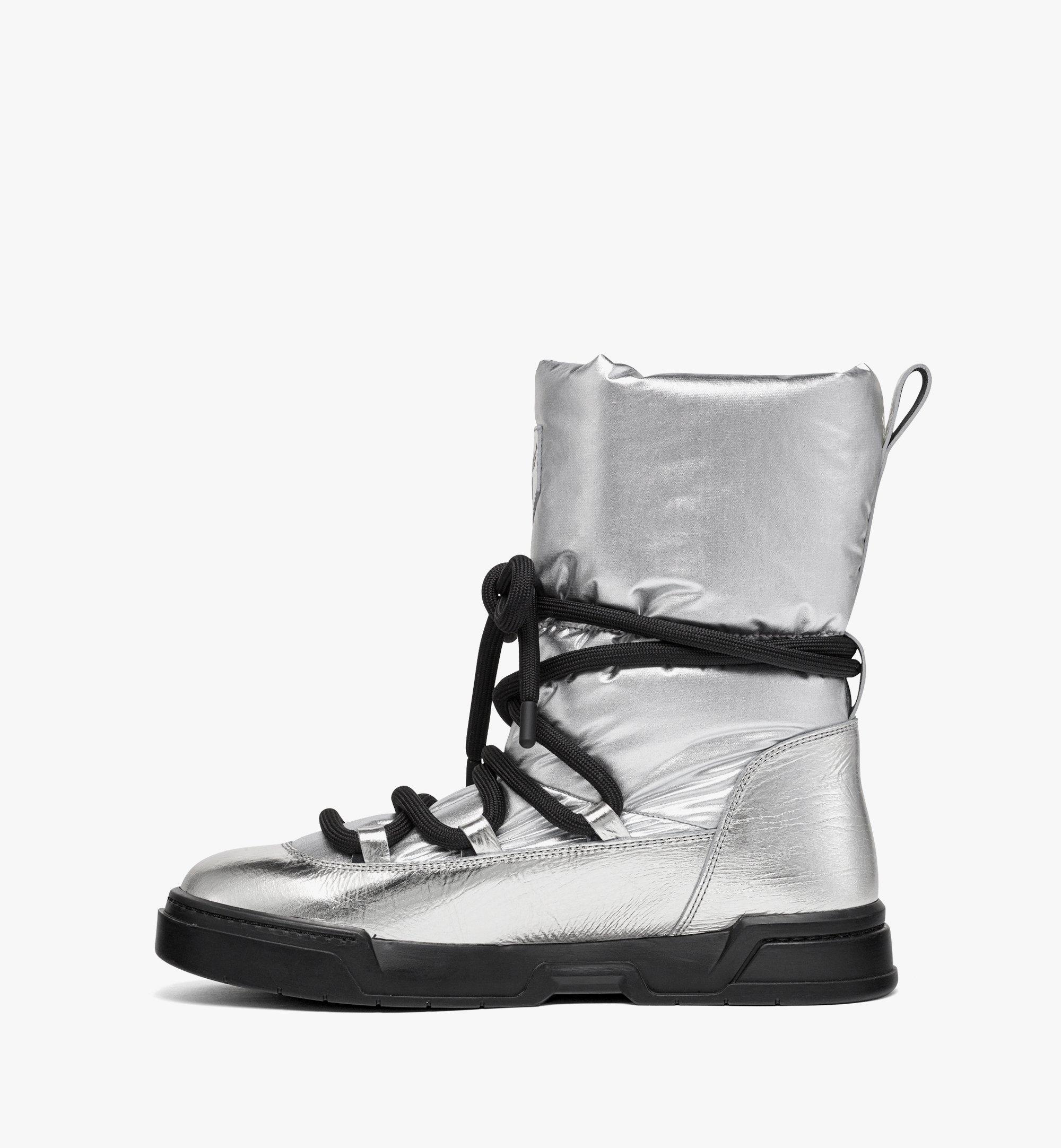Skyward Ankle Boots in Metallic Calf Leather - 2