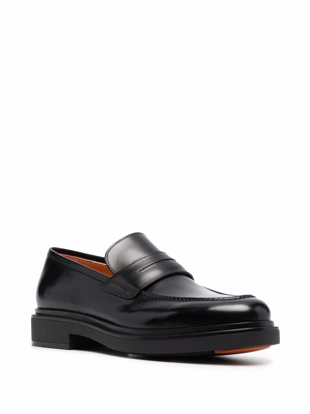 brushed leather penny loafers - 2