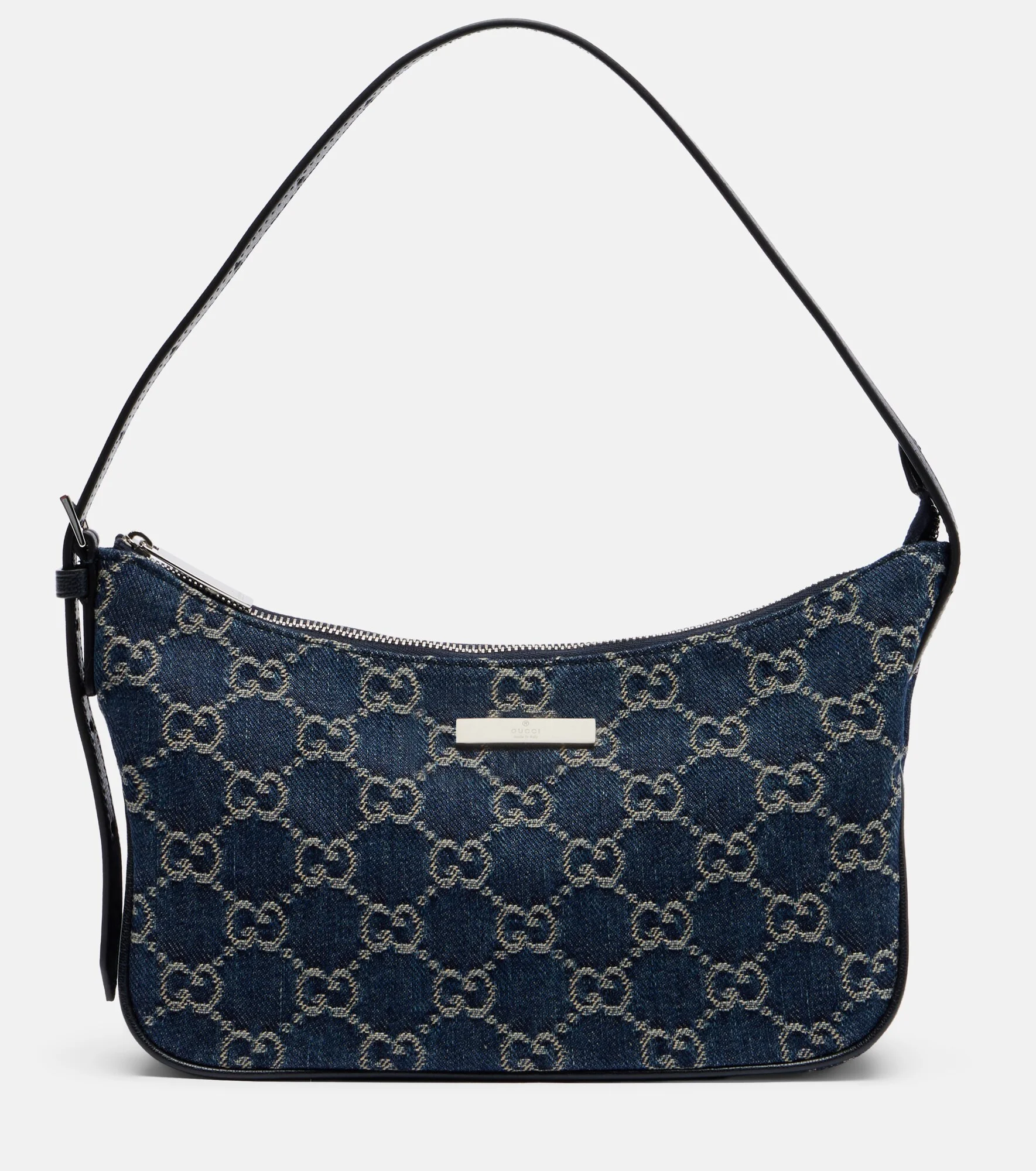 Lady Lunetta GG Small denim shoulder bag - 1