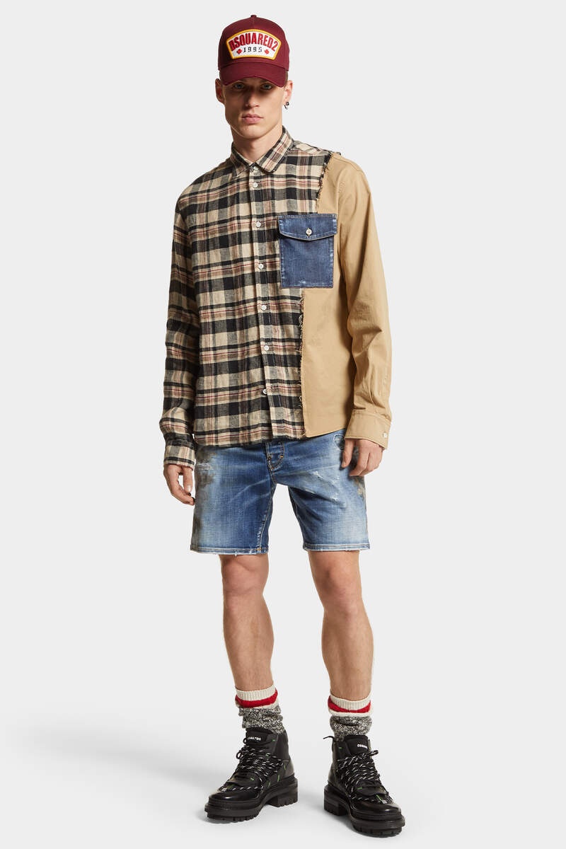 MEDIUM MUFFA WASH MARINE SHORT JEANS - 3