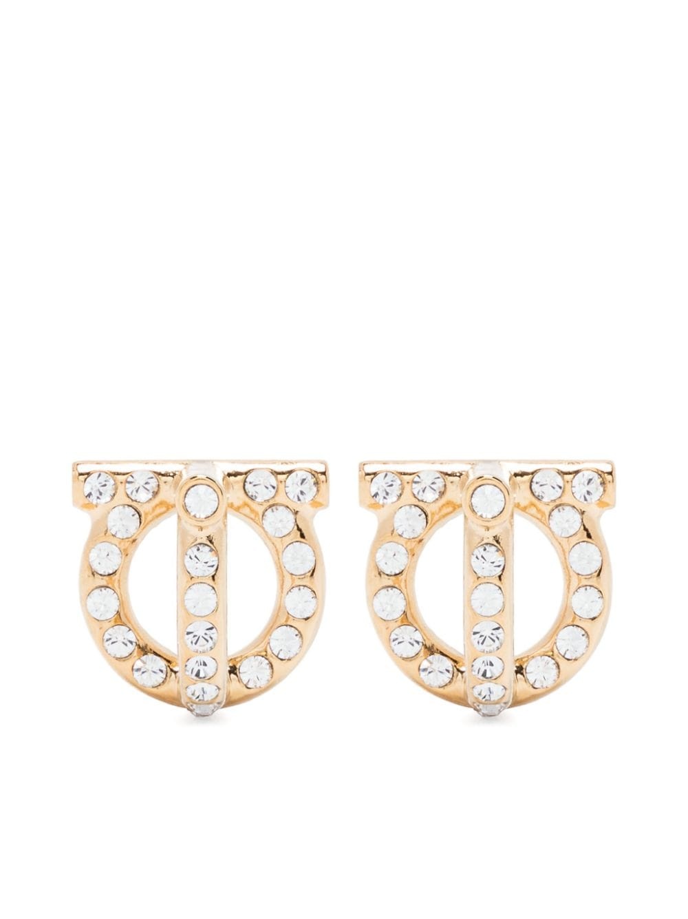 Gancio 3D crystal stud earrings - 1
