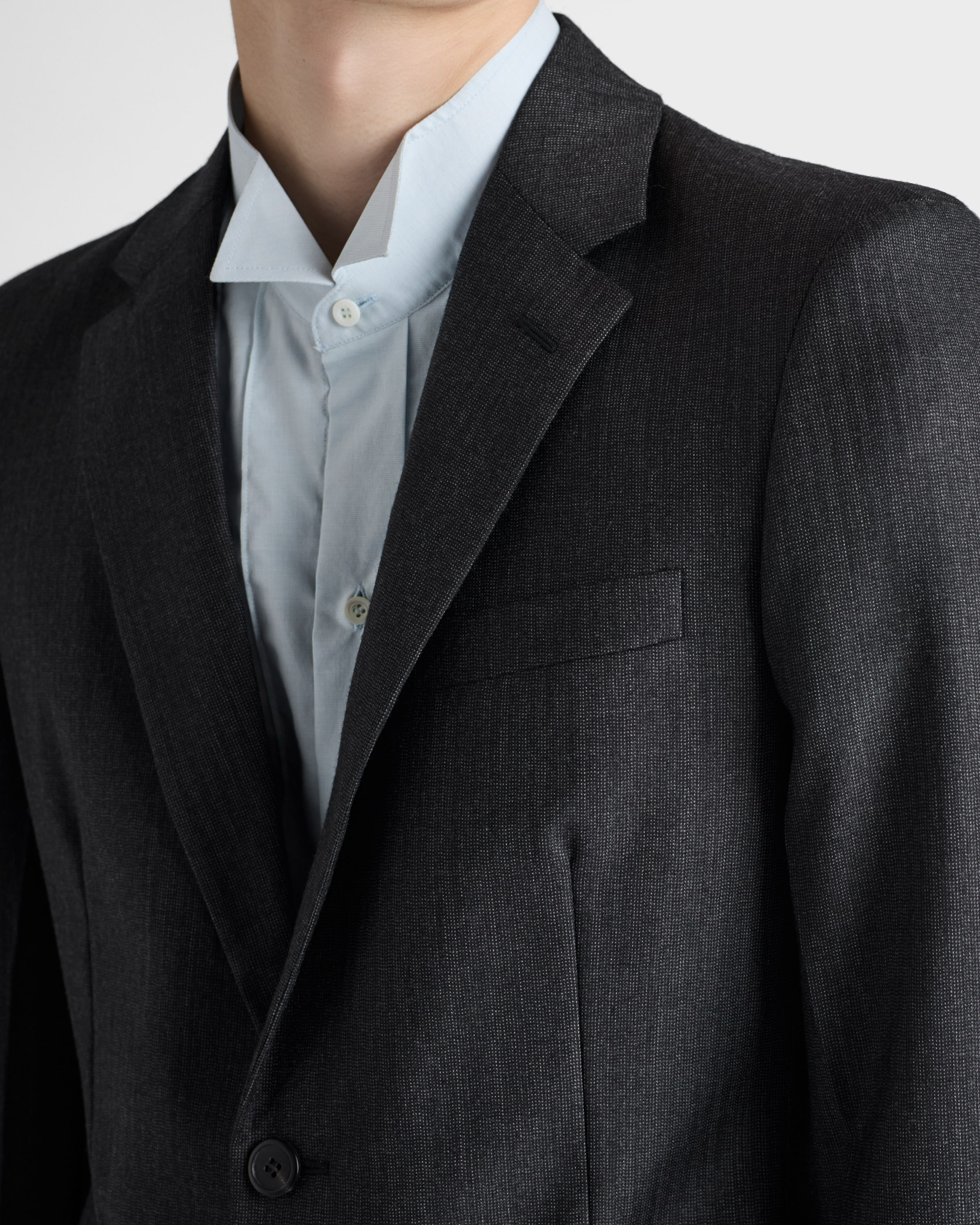 Single-breasted wool and cashmere suit - 3