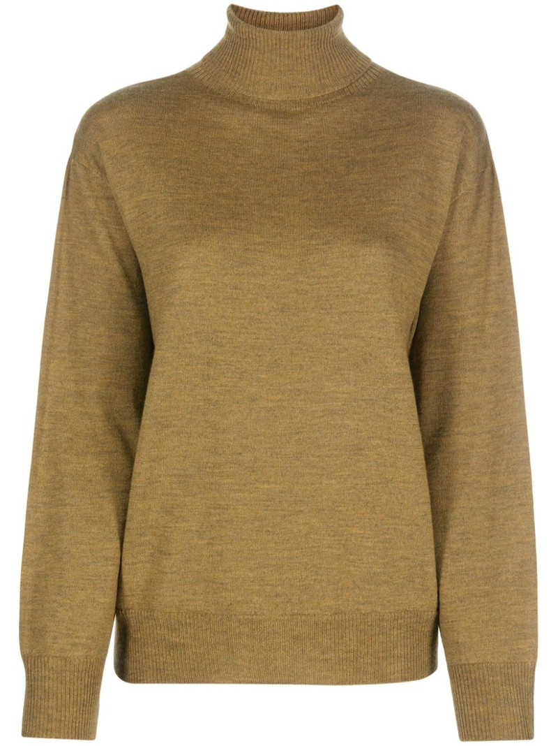 roll-neck virgin wool jumper - 1