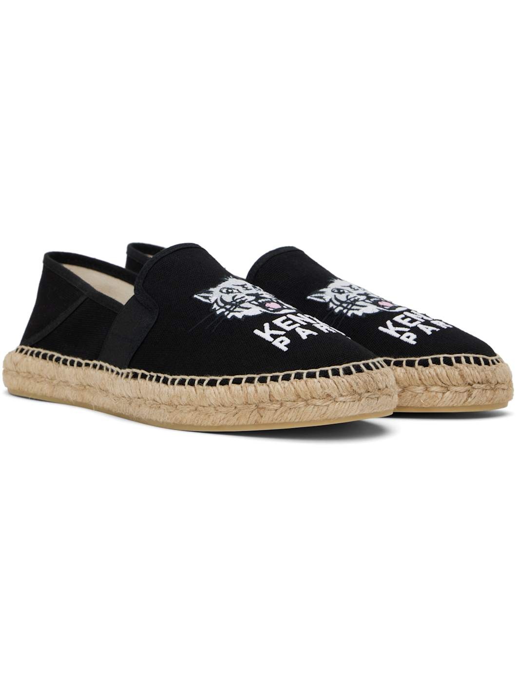 Black Kenzo Paris Elastic Espadrilles - 4