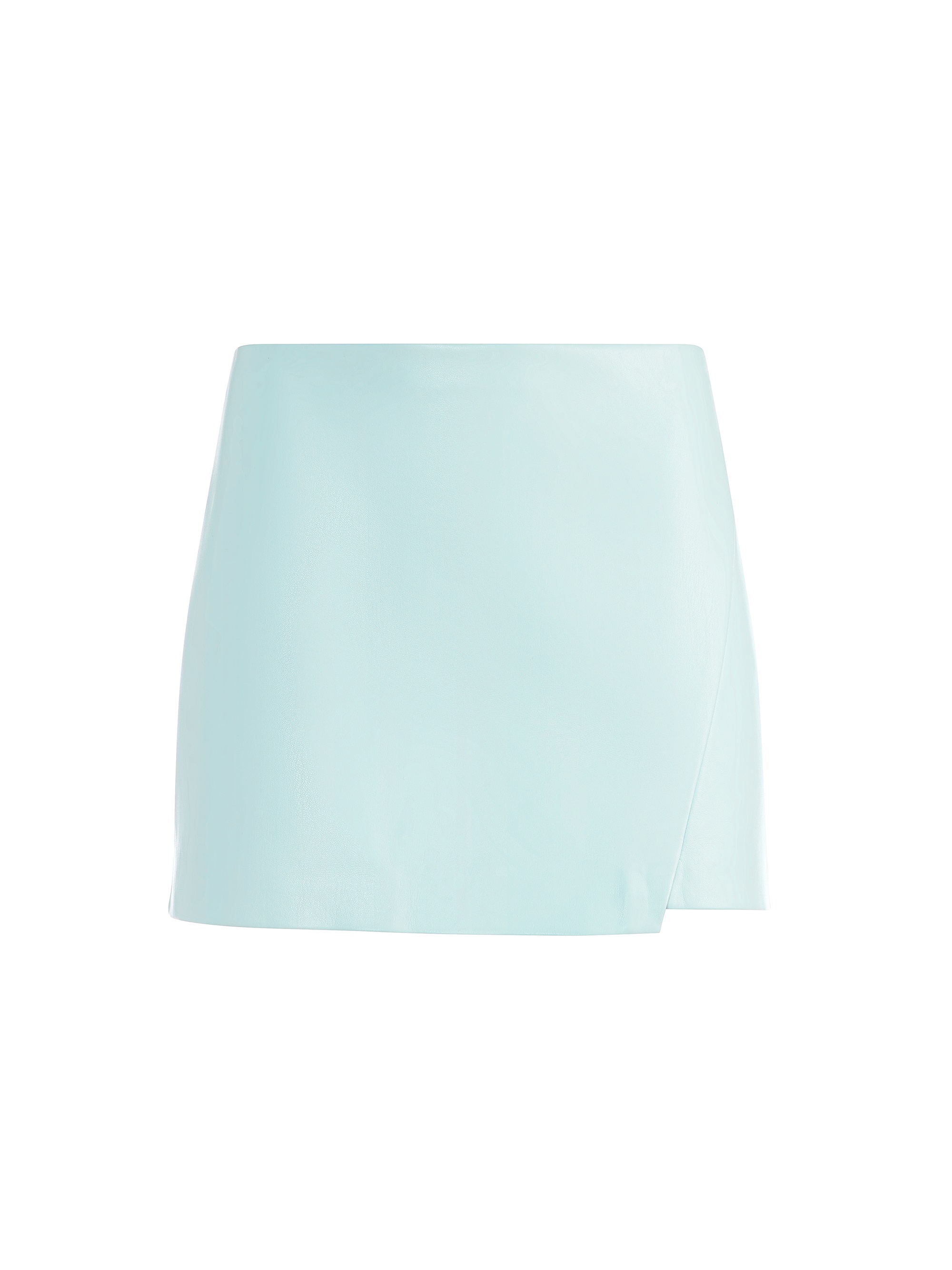 LILIA VEGAN LEATHER CROSSOVER SKIRT - 1
