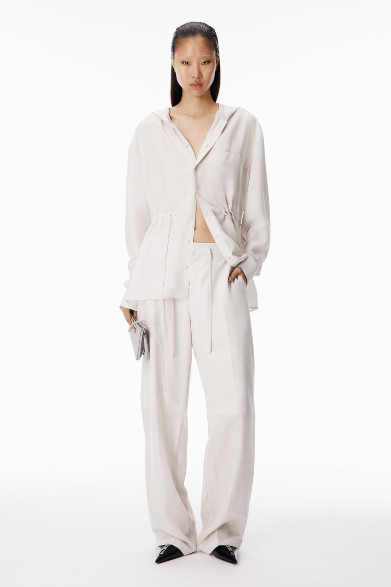 Alexander Wang Drawcord Mid-Rise Tailored Pant outlook