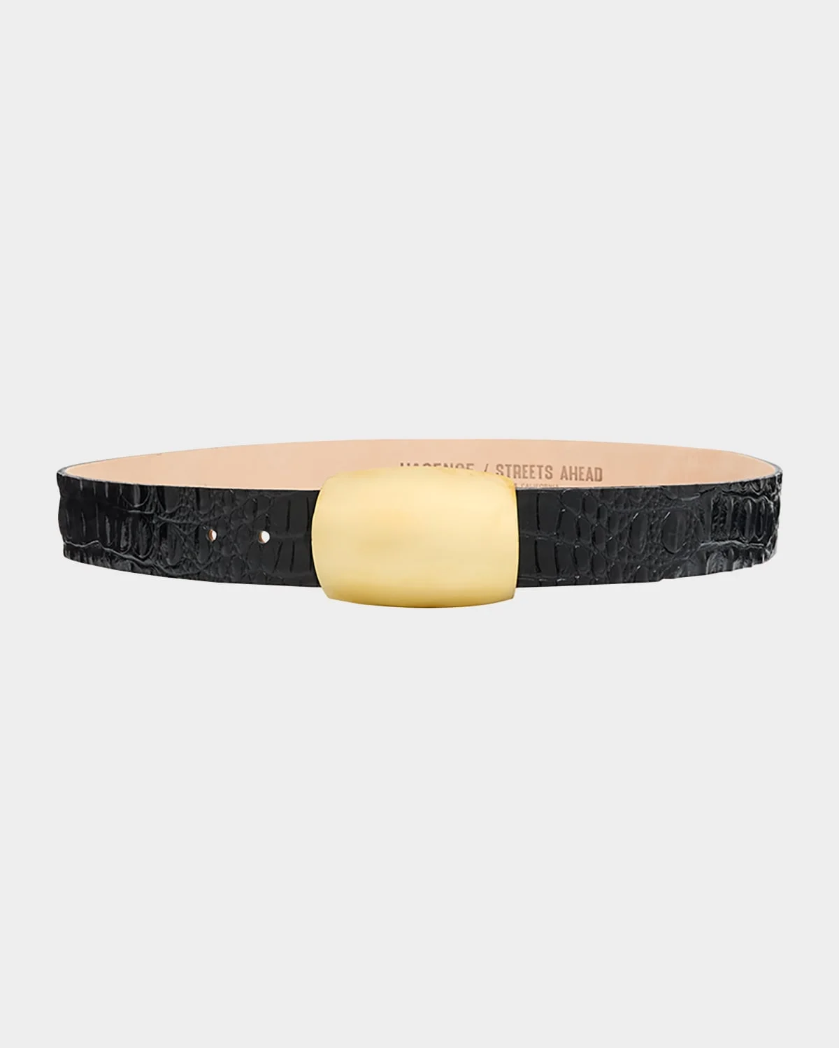 Milou Croc-Embossed Leather Belt - 1