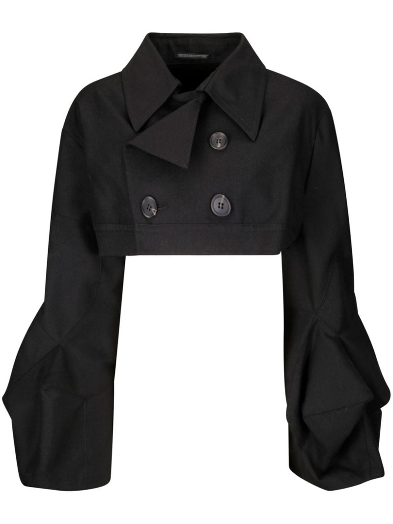 double-breasted cropped jacket 1
