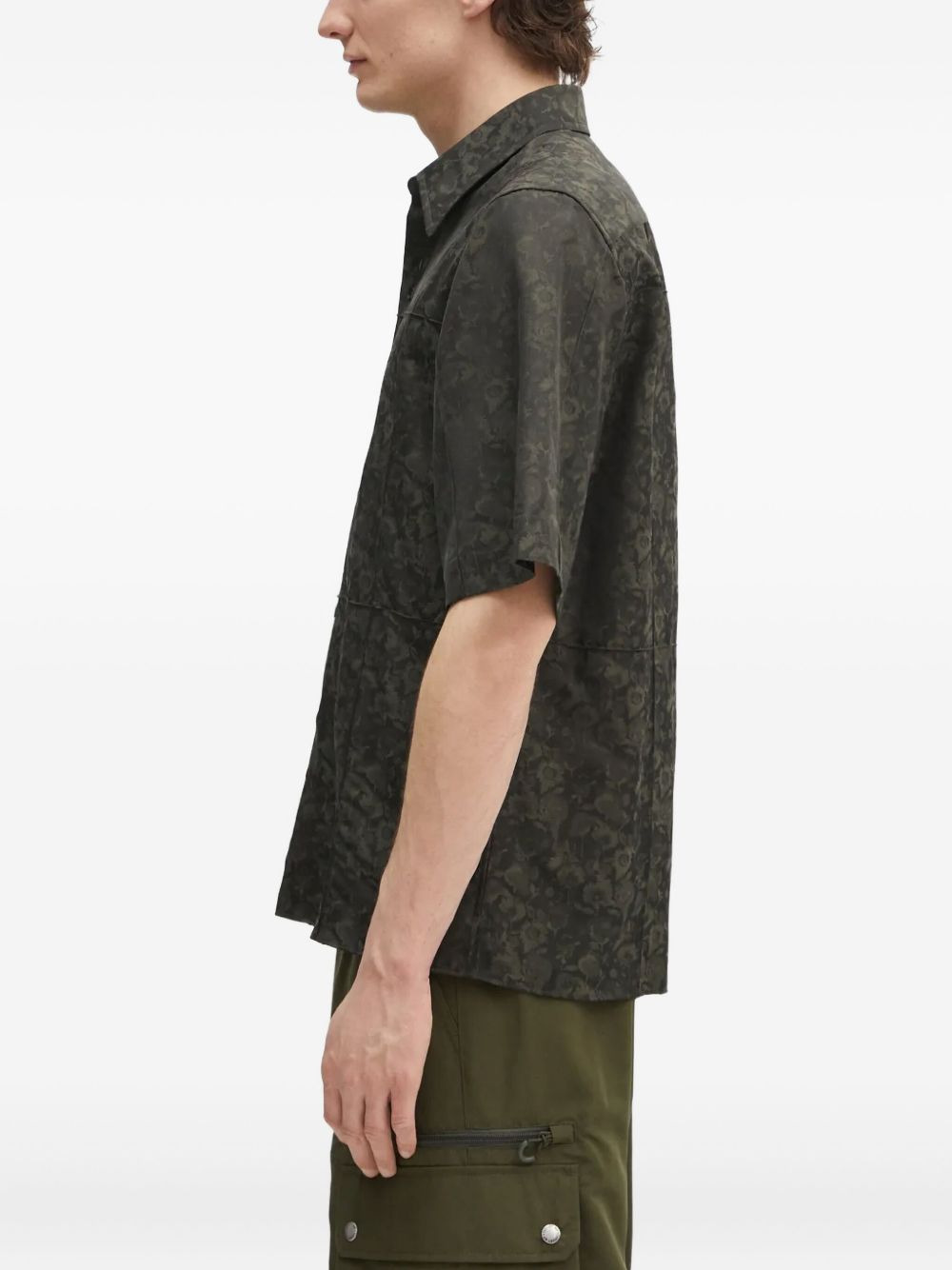 floral-print panelled shirt - 3