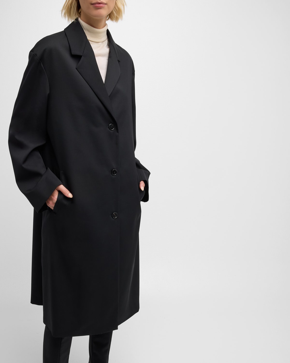 Cristal Single-Breasted Long Coat - 8