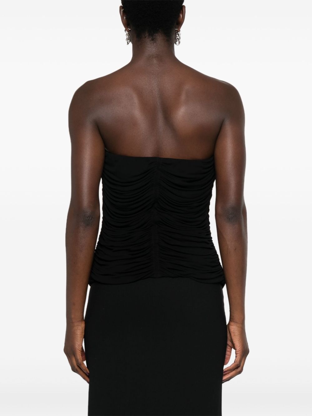 ruched strapless top - 4