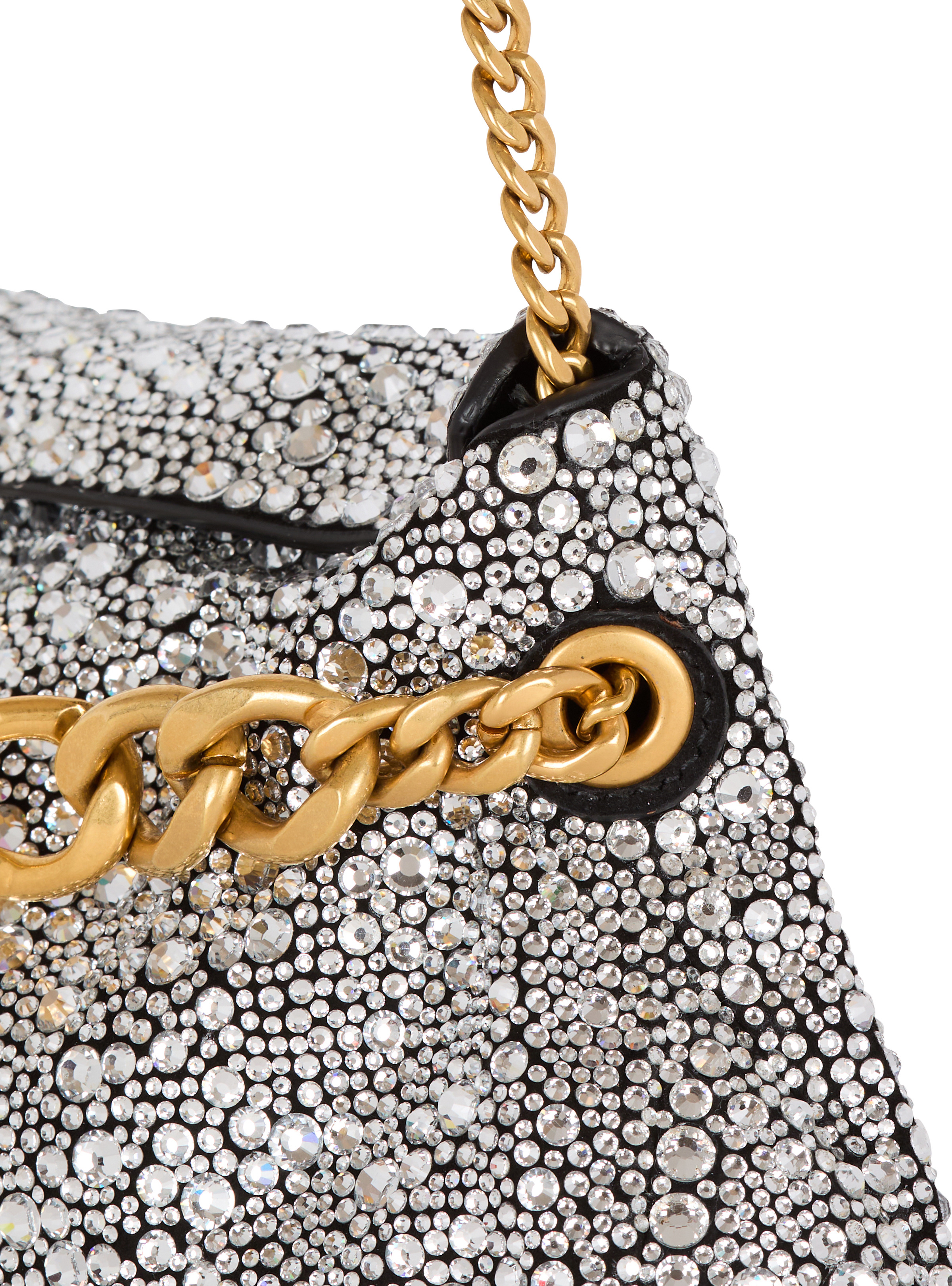 1945 Soft suede and rhinestone clutch - 5