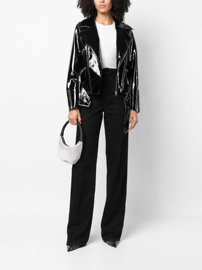 PHILIPP PLEIN glossy faux leather jacket outlook