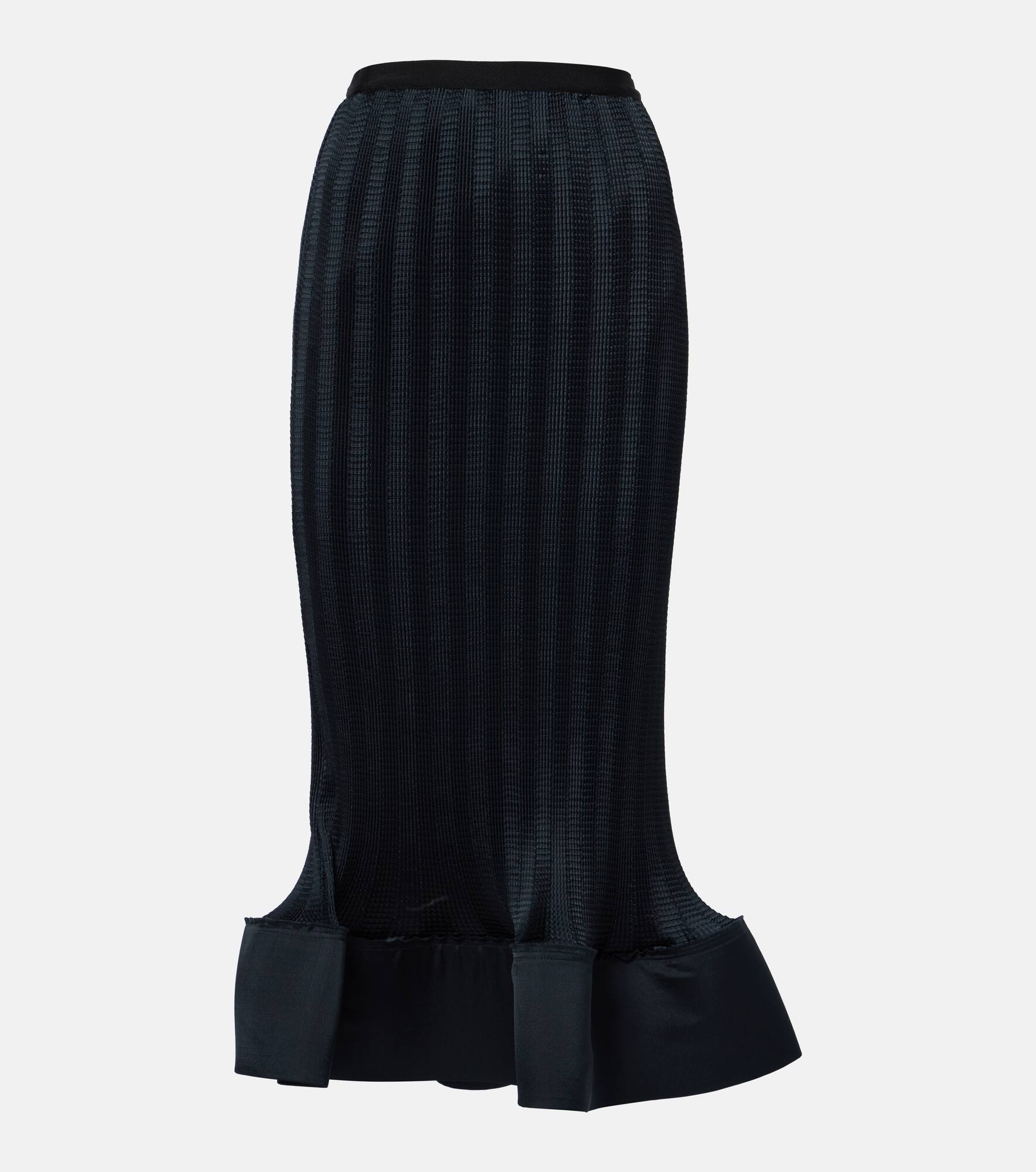 Hollis ruffled knitted midi skirt - 1