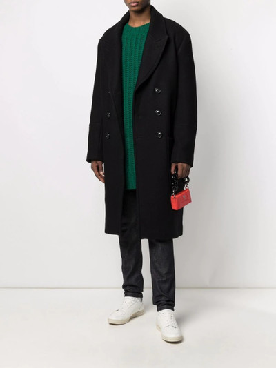 AMI Paris double-breasted virgin wool coat outlook