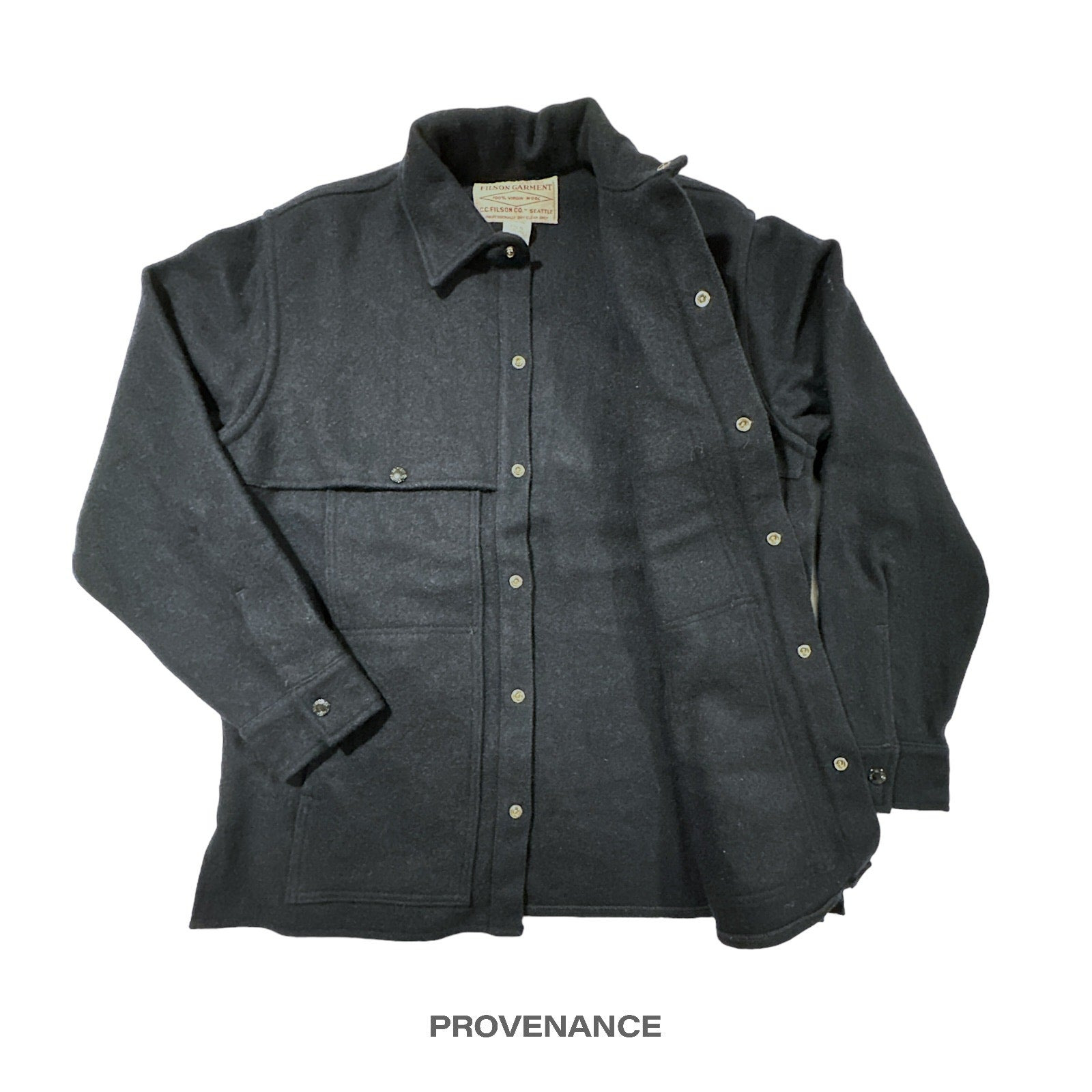 Filson Mackinaw Wool Cape Coat - Wyoming Navy M - 3