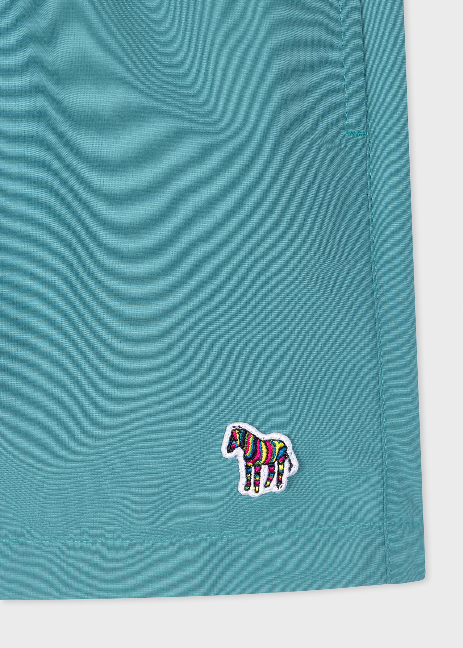 Light Teal Zebra Logo Swim Shorts - 2