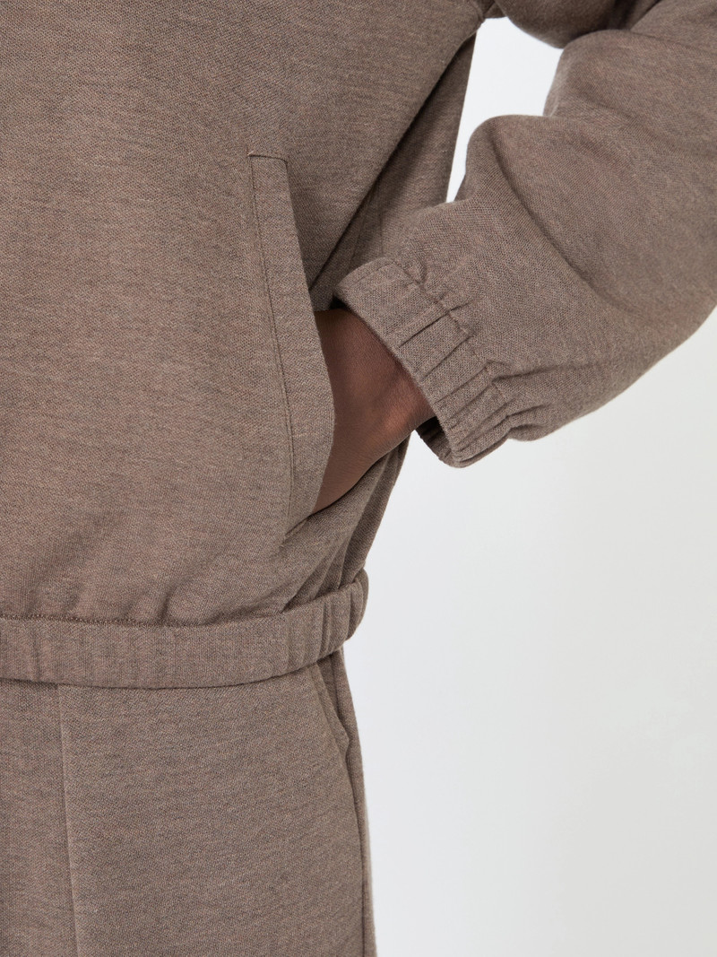ESPLOSO Silk-blend jersey sweatshirt - MUD 6