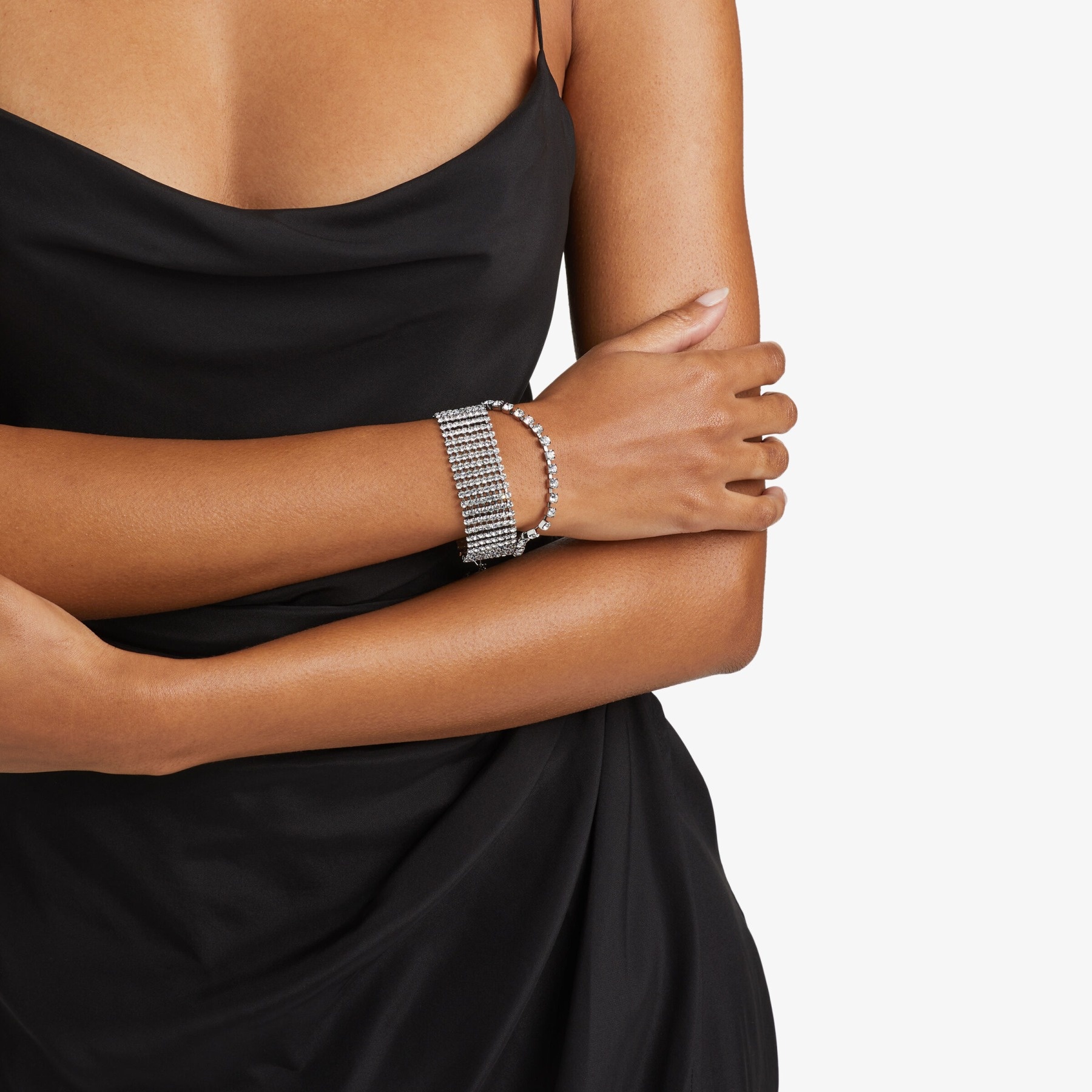Saeda Bracelet
Silver-Finish Crystal Mesh Bracelet - 2