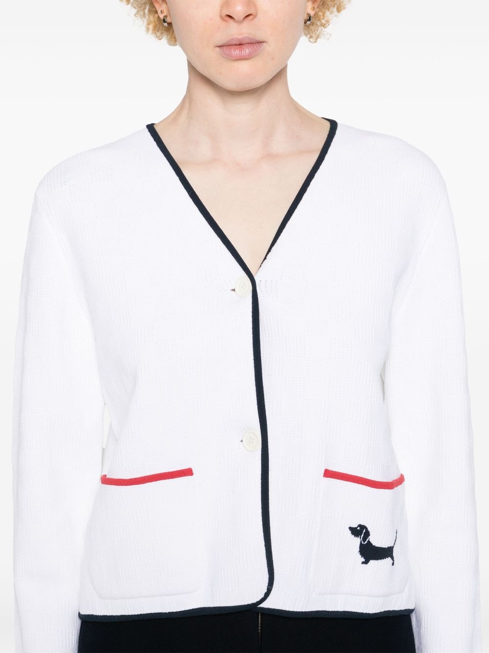 pointelle-knit cardigan - 5
