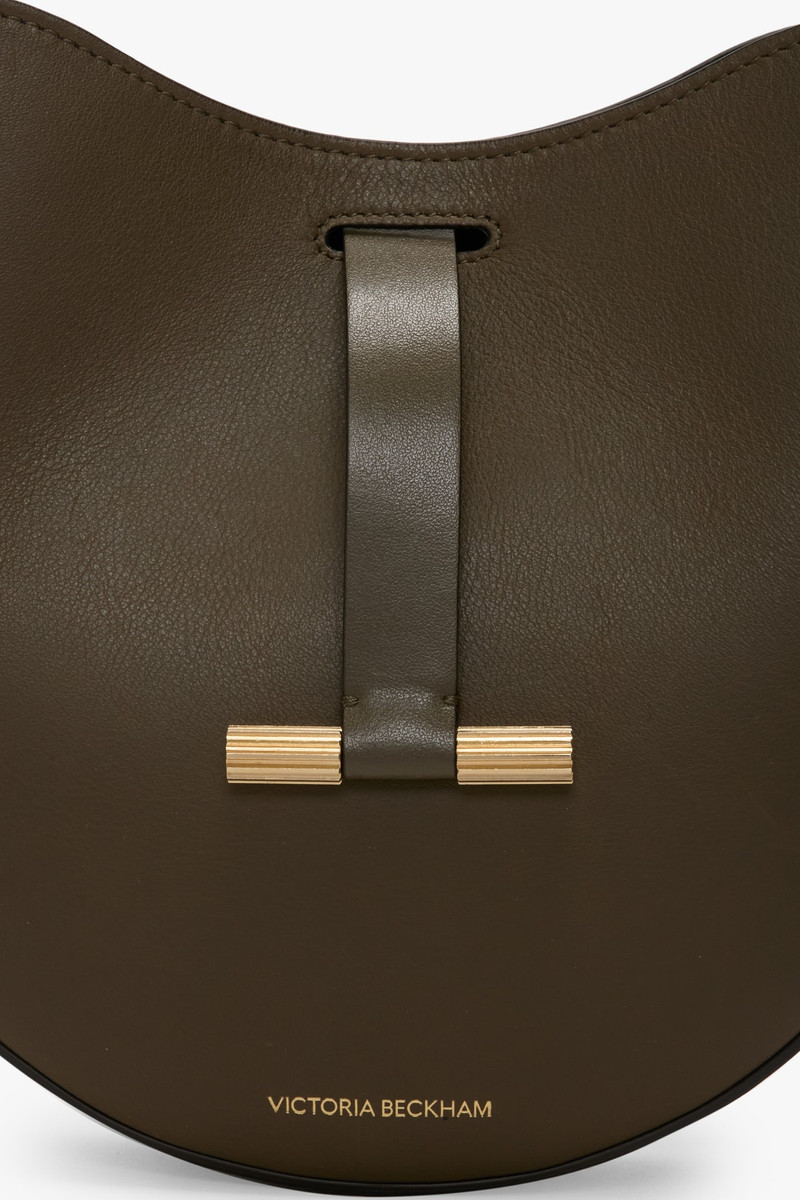 Dia Crossbody Bag In Dark Khaki Smooth Leather 4