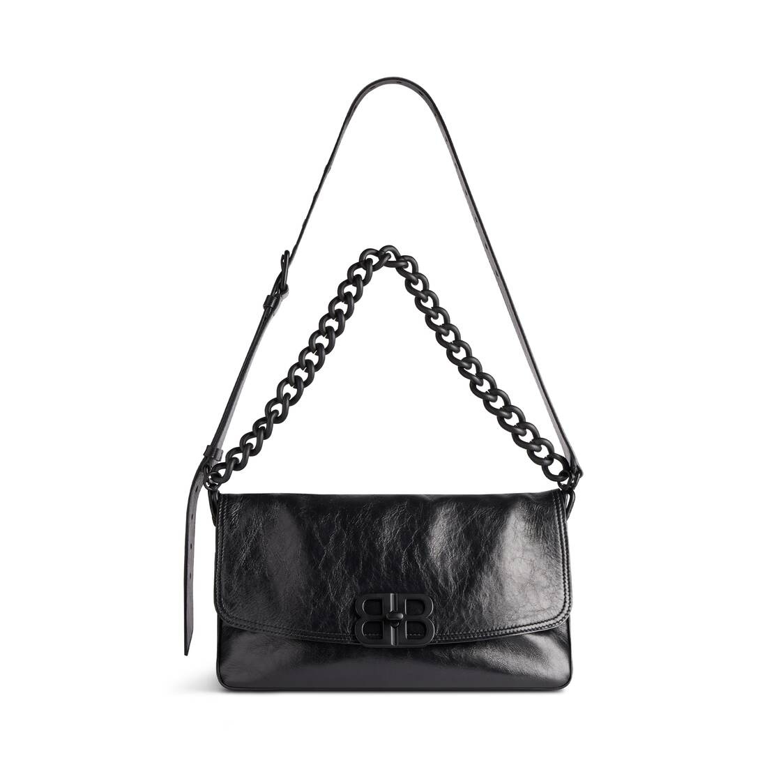 Bb Soft Medium Flap Bag  in Black - 5