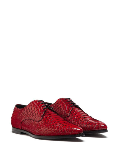 Dolce & Gabbana textured varnished Derby shoes outlook